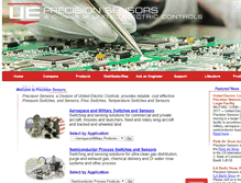 Tablet Screenshot of precisionsensors.com